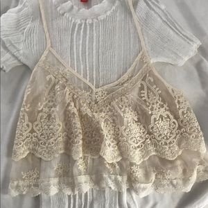 Chelsea and violet layered lace top